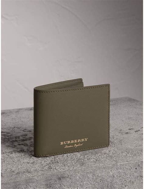 burberry trench leather bifold wallet|B Shield Bifold Wallet in Slate .